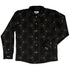 Snowy Kitty Night Long Sleeve Button Up Shirt front