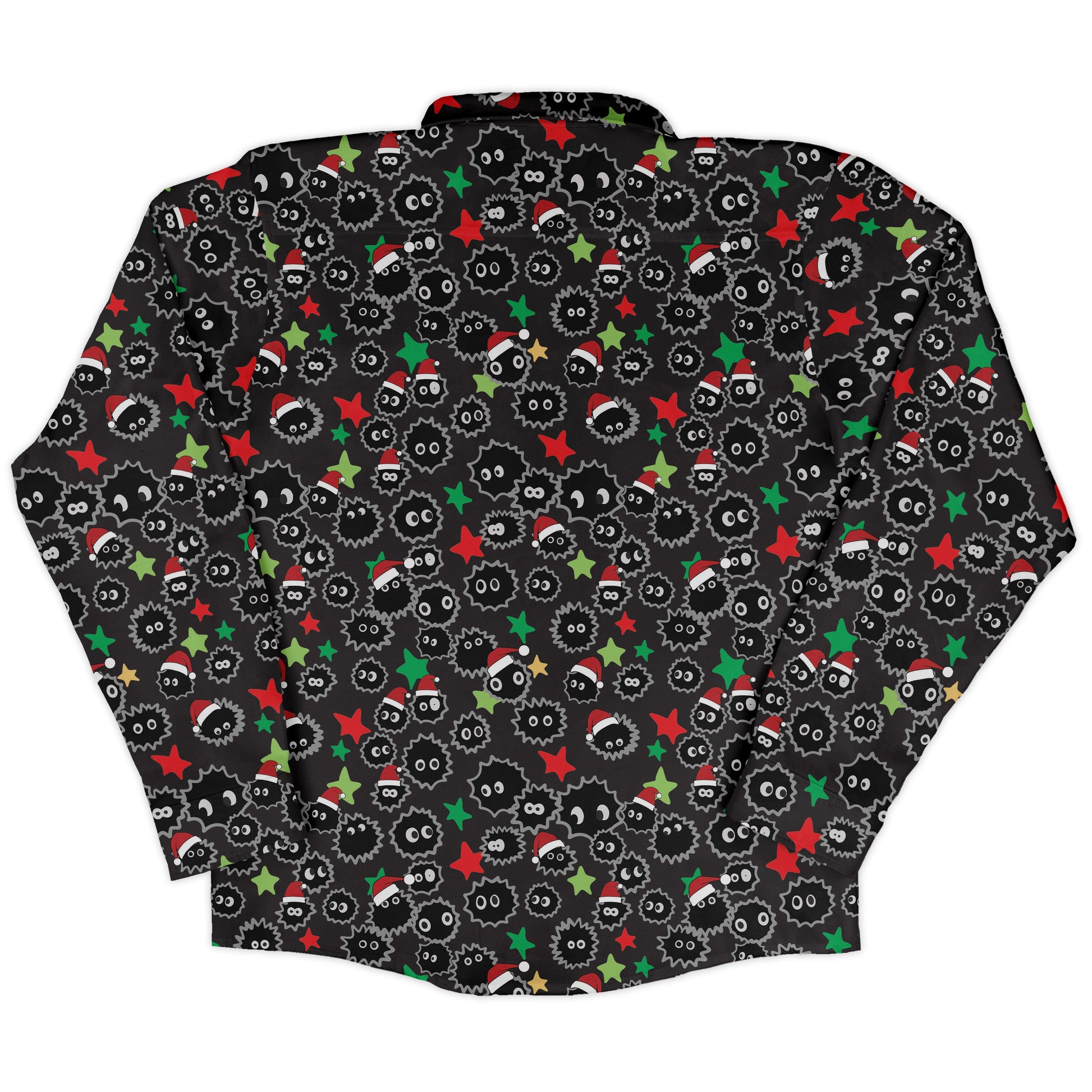 Sootsprite Santas Long Sleeve Button Up Shirt