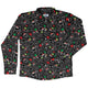 Sootsprite Santas Long Sleeve Button Up Shirt Geek Nerd adult sizing Anime Christmas Print