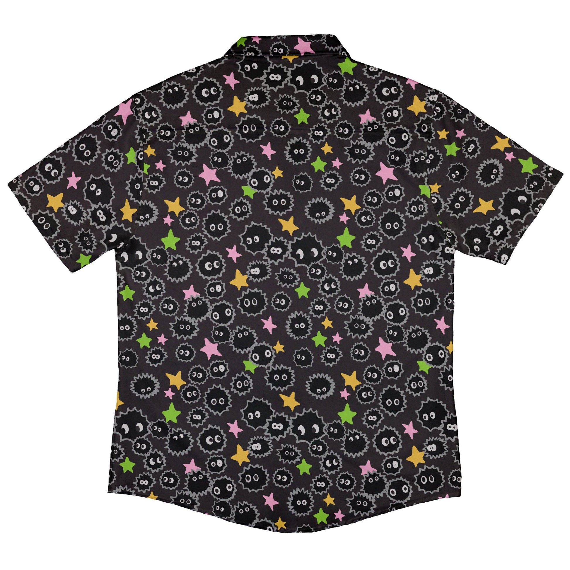 Ready - to - Ship Sootsprites Anime Button Up Shirt Geek Nerd adult sizing Anime Design by Heather Davenport