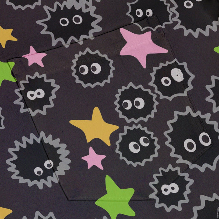 Sootsprites Anime Button Up Shirt - adult sizing - Anime - Design by Heather Davenport