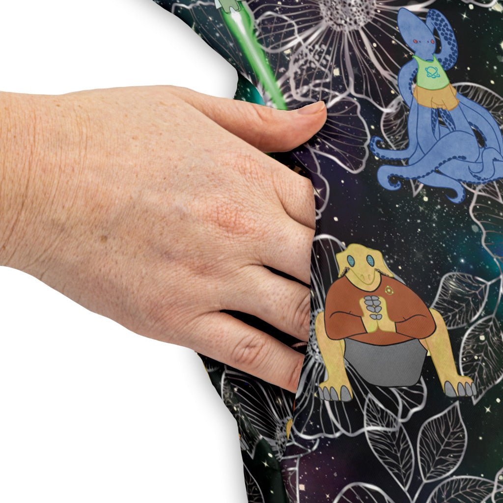 Space Alien Yoga Black Dress Geek Nerd Designs by Nathan lx - C outer space & astronaut print