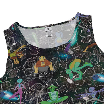 Space Alien Yoga Black Dress Geek Nerd Designs by Nathan lx - C outer space & astronaut print