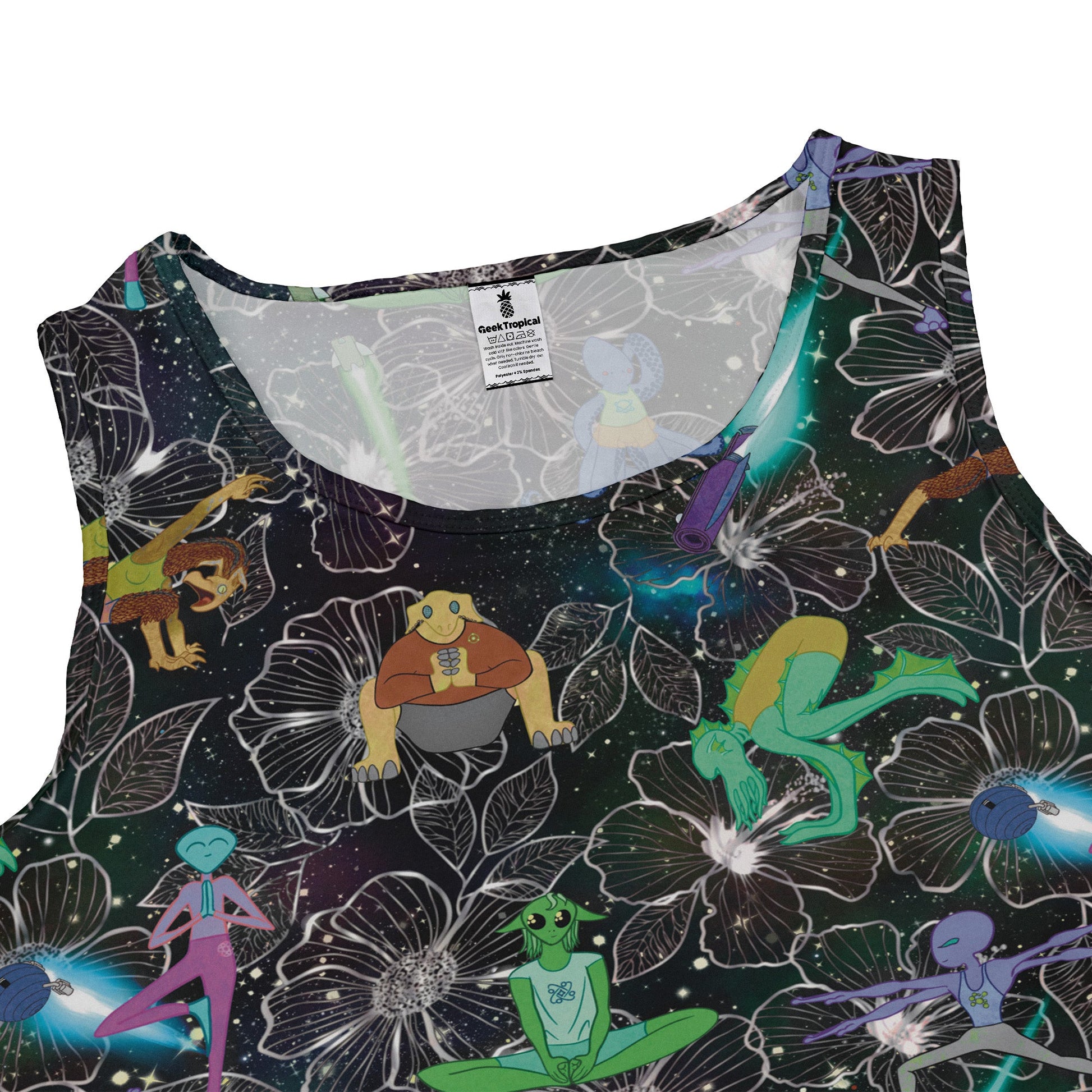 Space Alien Yoga Black Dress Geek Nerd Designs by Nathan lx - C outer space & astronaut print