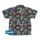 Space Alien Yoga Red Youth Hawaiian Shirt - Designs by Nathan - outer space & astronaut print - Q3