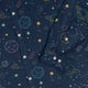 Space Doodles Blue Long Sleeve Button Up Shirt Geek Nerd adult sizing FLOW DESC WRITING outer space & astronaut print