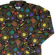 Space Explorers Long Sleeve Button Up Shirt Geek Nerd adult sizing Design by Heather Davenport FLOW DESC WRITING