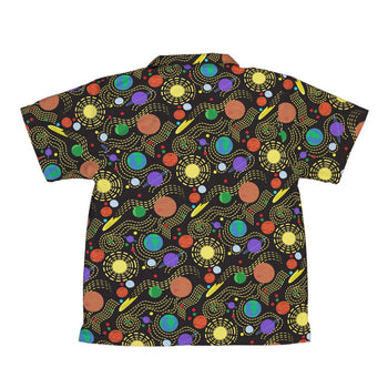 Space Explorers Youth Hawaiian Shirt - Design by Heather Davenport - outer space & astronaut print - Q3
