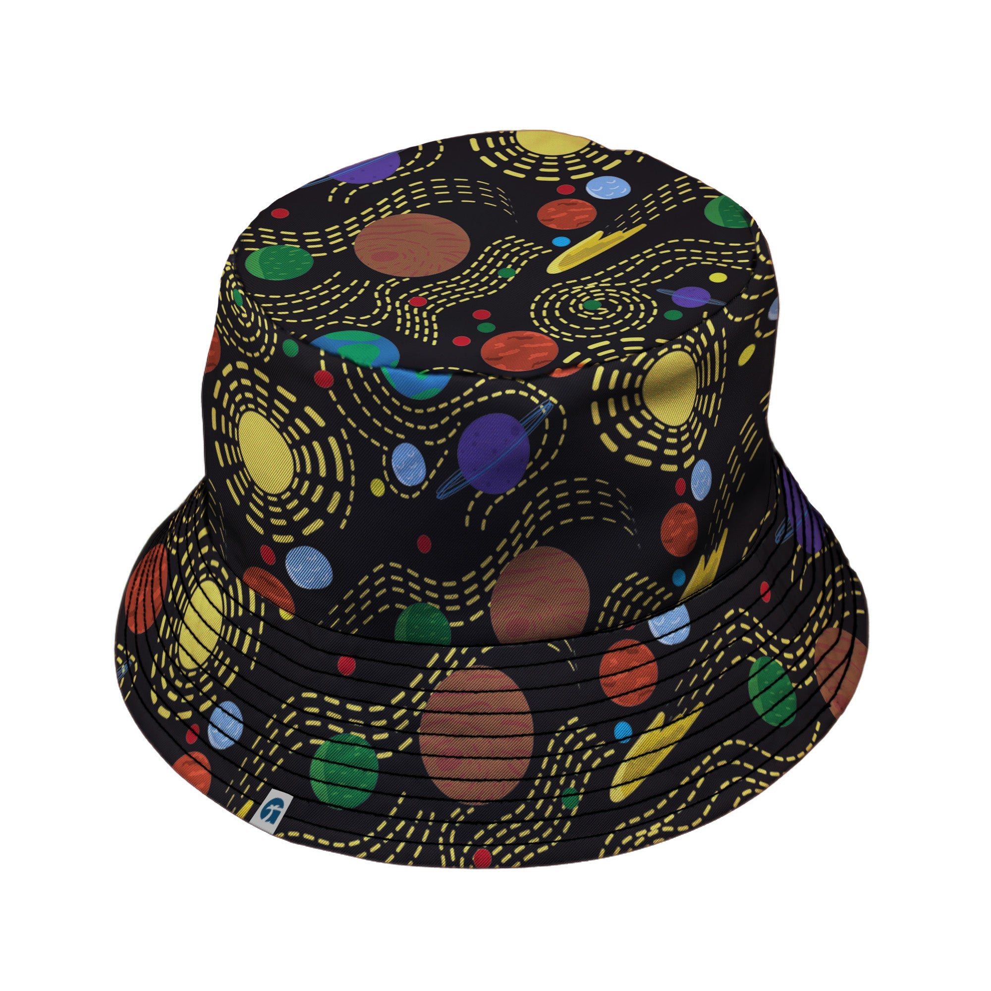 Space Explorers Bucket Hat - Design by Heather Davenport - lx - B - outer space & astronaut print