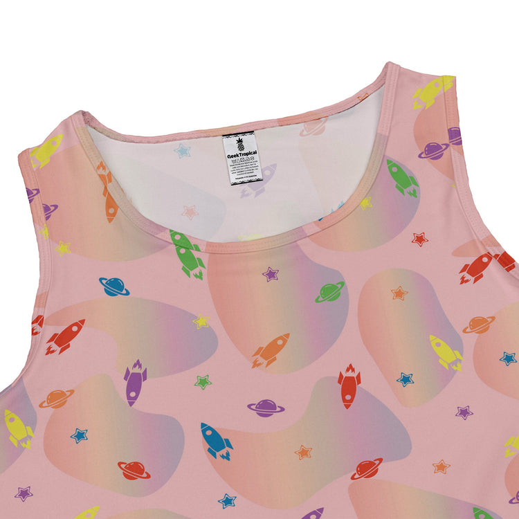 Space Pride Pink Dress Geek Nerd lx - C outer space & astronaut print Pride Patterns