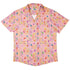 Space Pride Pink Button Up Shirt - adult sizing - outer space & astronaut print - Pride Patterns