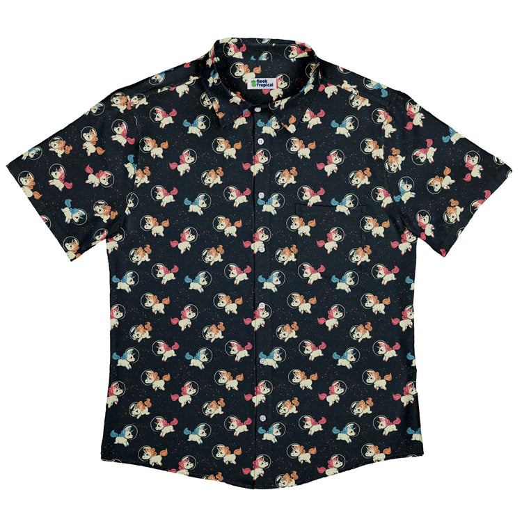 Space Unicorns Button Up Shirt Geek Nerd 0925 adult sizing All Adult Button Up Shirts