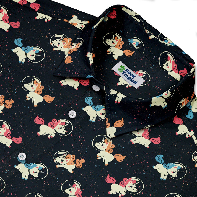Space Unicorns Button Up Shirt Geek Nerd 0925 adult sizing All Adult Button Up Shirts