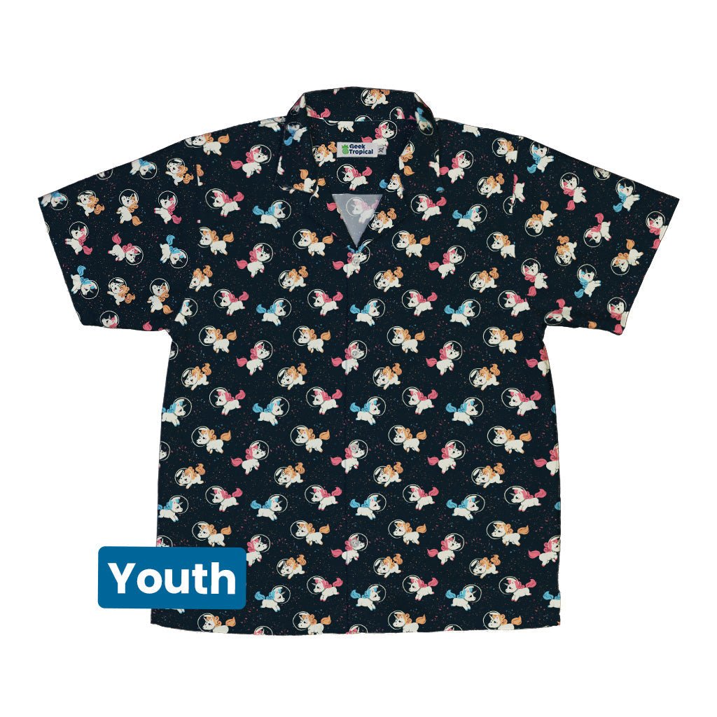 Space Unicorns Youth Hawaiian Shirt Geek Nerd 0925 Animal Patterns Design by Tobe Fonseca