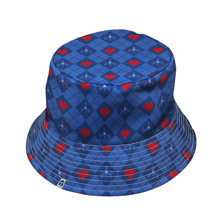 Space Fighter Heart Bucket Hat Geek Nerd Design by Heather Davenport lx - B q225