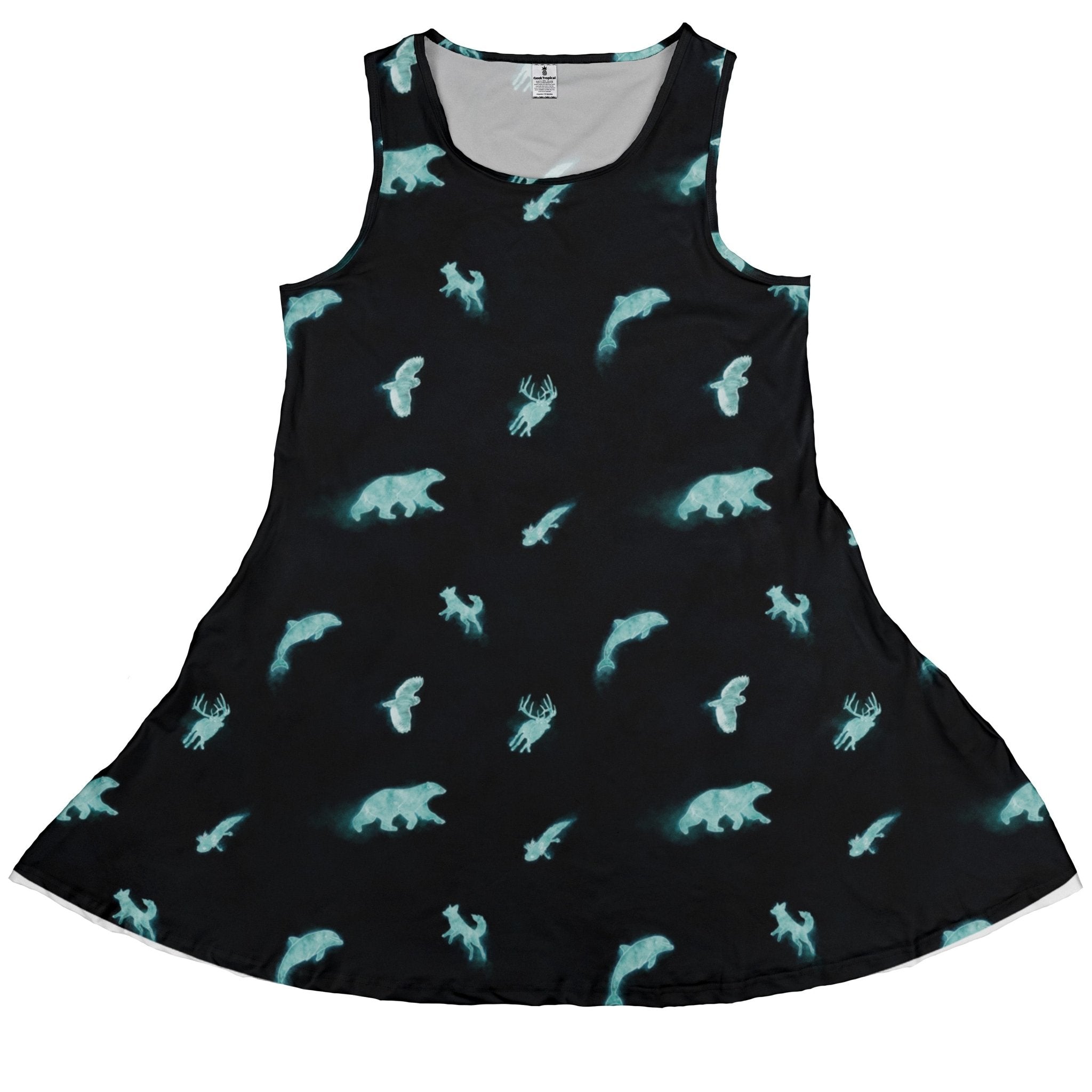 Spirit Animals Dress Geek Nerd animal patterns Designs by Nathan lx - C