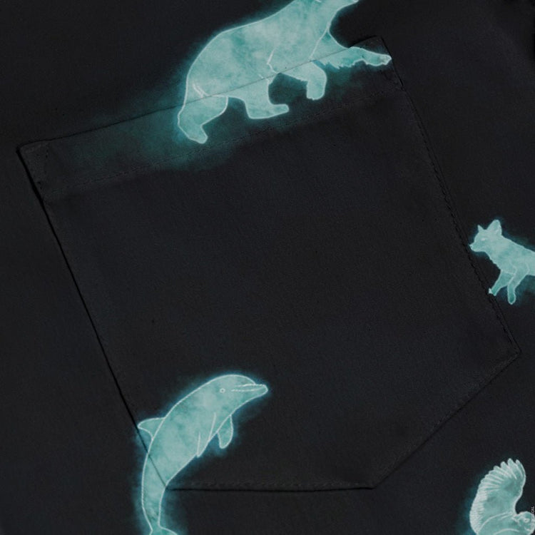 Spirit Animals Long Sleeve Button Up Shirt Geek Nerd adult sizing animal patterns Designs by Nathan