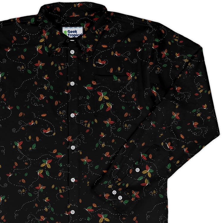 Spirit of the Season Long Sleeve Button Up Shirt Geek Nerd 0925 adult sizing All Adult Button Up Shirts