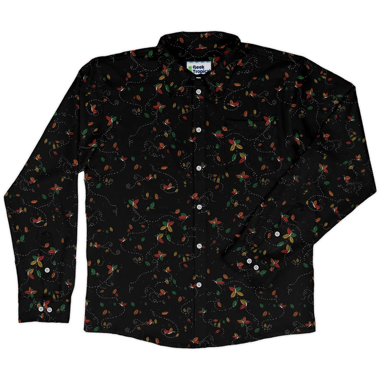 Spirit of the Season Long Sleeve Button Up Shirt Geek Nerd 0925 adult sizing All Adult Button Up Shirts