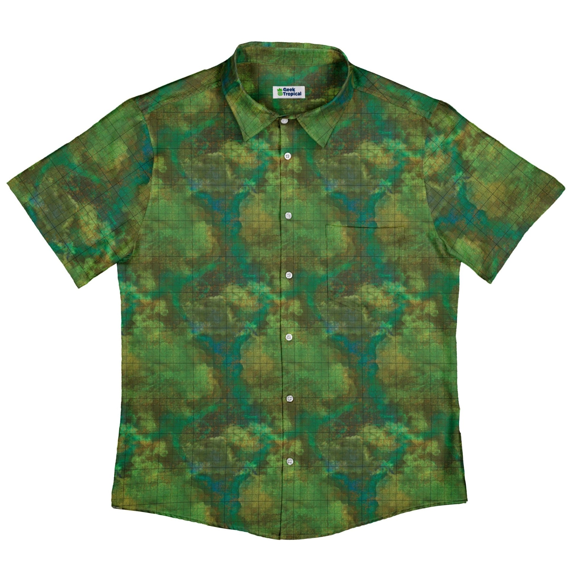 Spooky Battle Map Button Up Shirt Geek Nerd adult sizing halloween q4