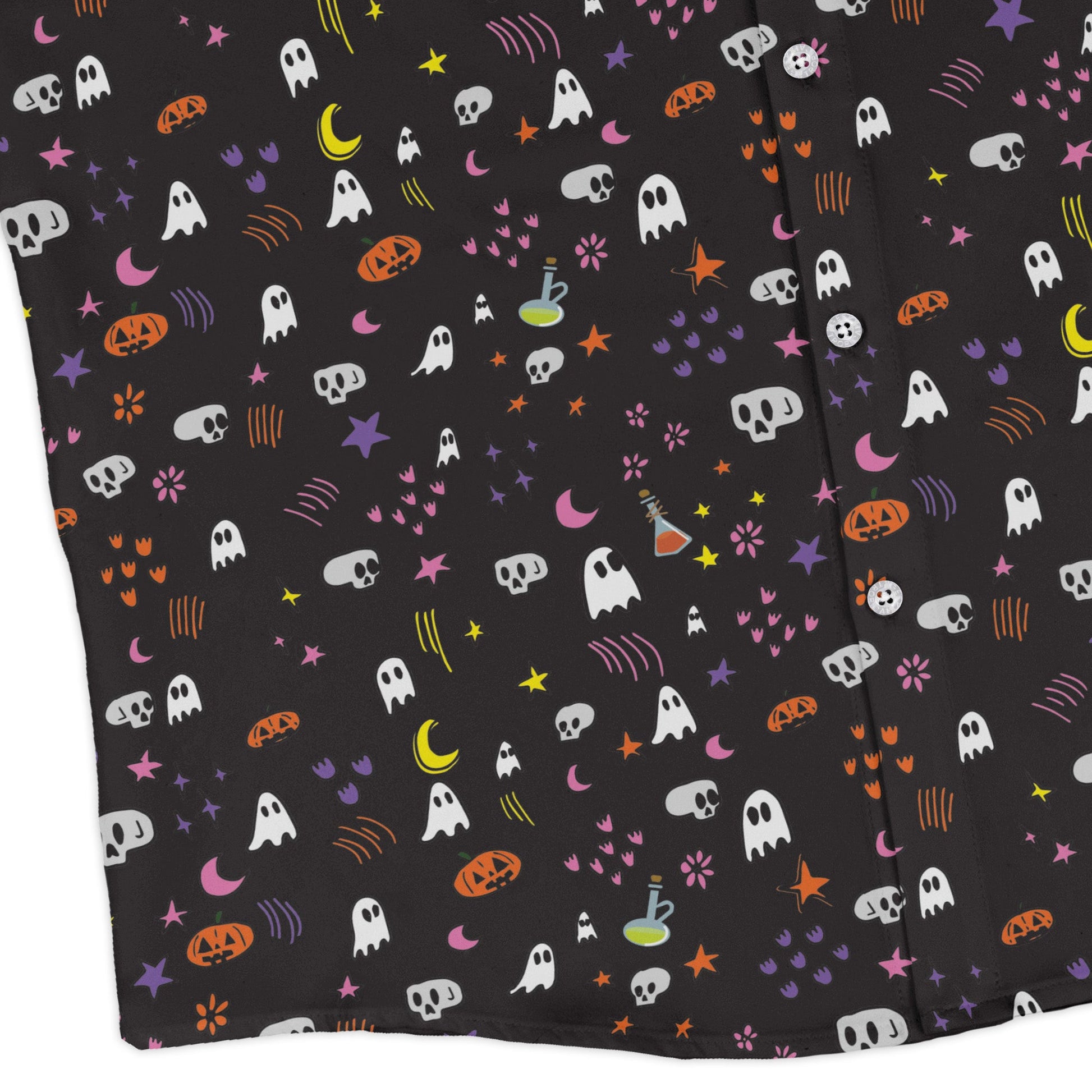 Spooky Doodles Long Sleeve Button Up Shirt Geek Nerd 0925 adult sizing All Adult Button Up Shirts
