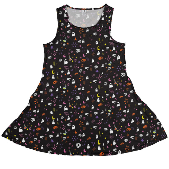 Spooky Doodles Dress Geek Nerd 0925 Design by Heather Davenport Fantasy Prints