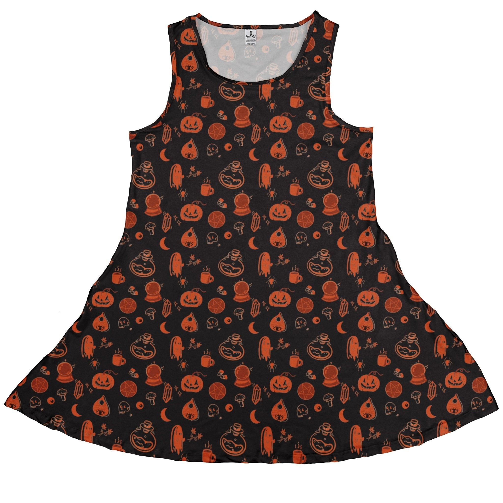 Spooky Halloween Orange Dress Geek Nerd halloween lx - C q4