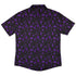 Spooky Halloween Purple Button Up Shirt Geek Nerd adult sizing Design by Heather Davenport halloween