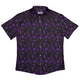 Spooky Halloween Purple Button Up Shirt Geek Nerd adult sizing Design by Heather Davenport halloween