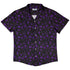 Spooky Halloween Purple Button Up Shirt Geek Nerd adult sizing Design by Heather Davenport halloween