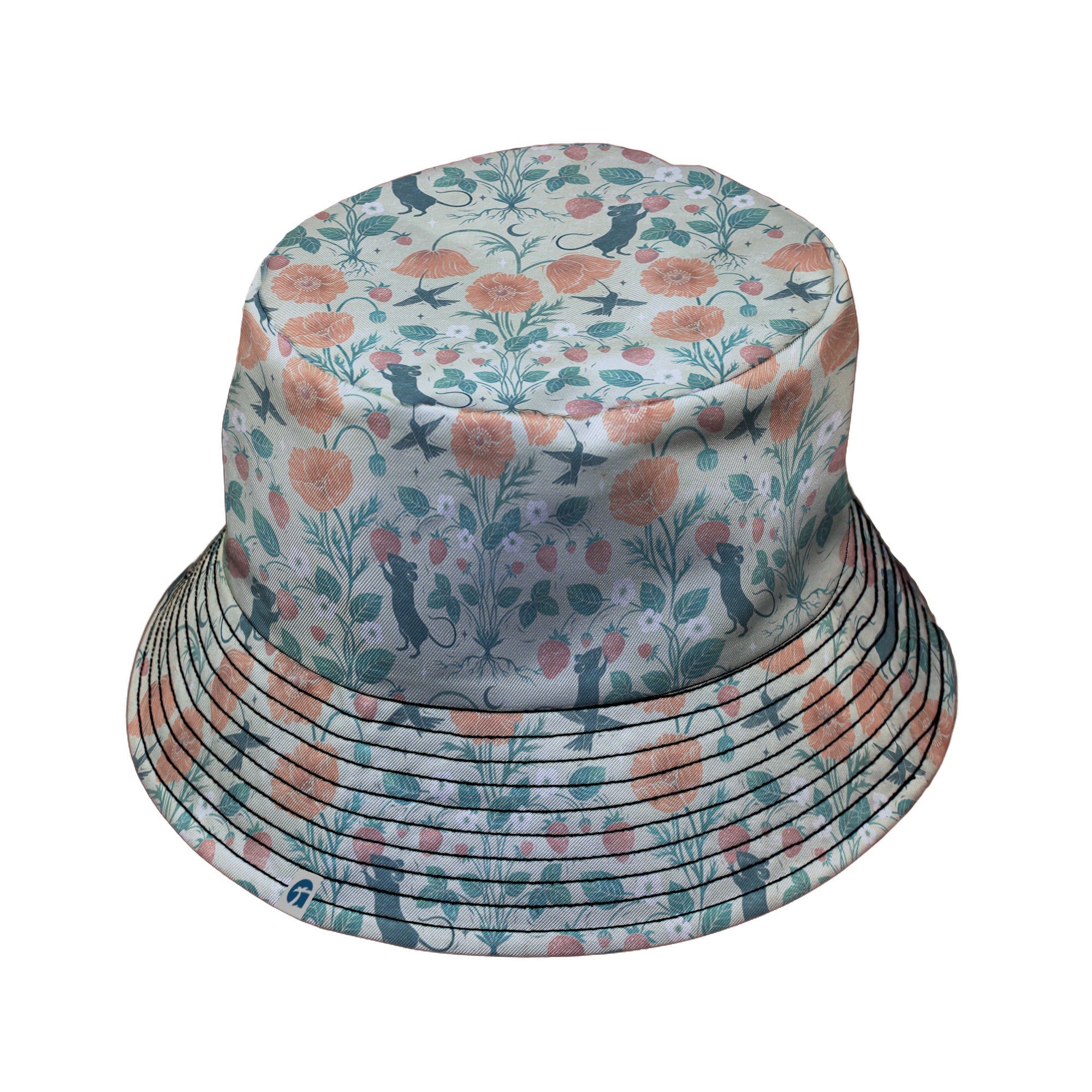Spring Garden Bucket Hat Geek Nerd 0925 Botany Print Design by Episodic