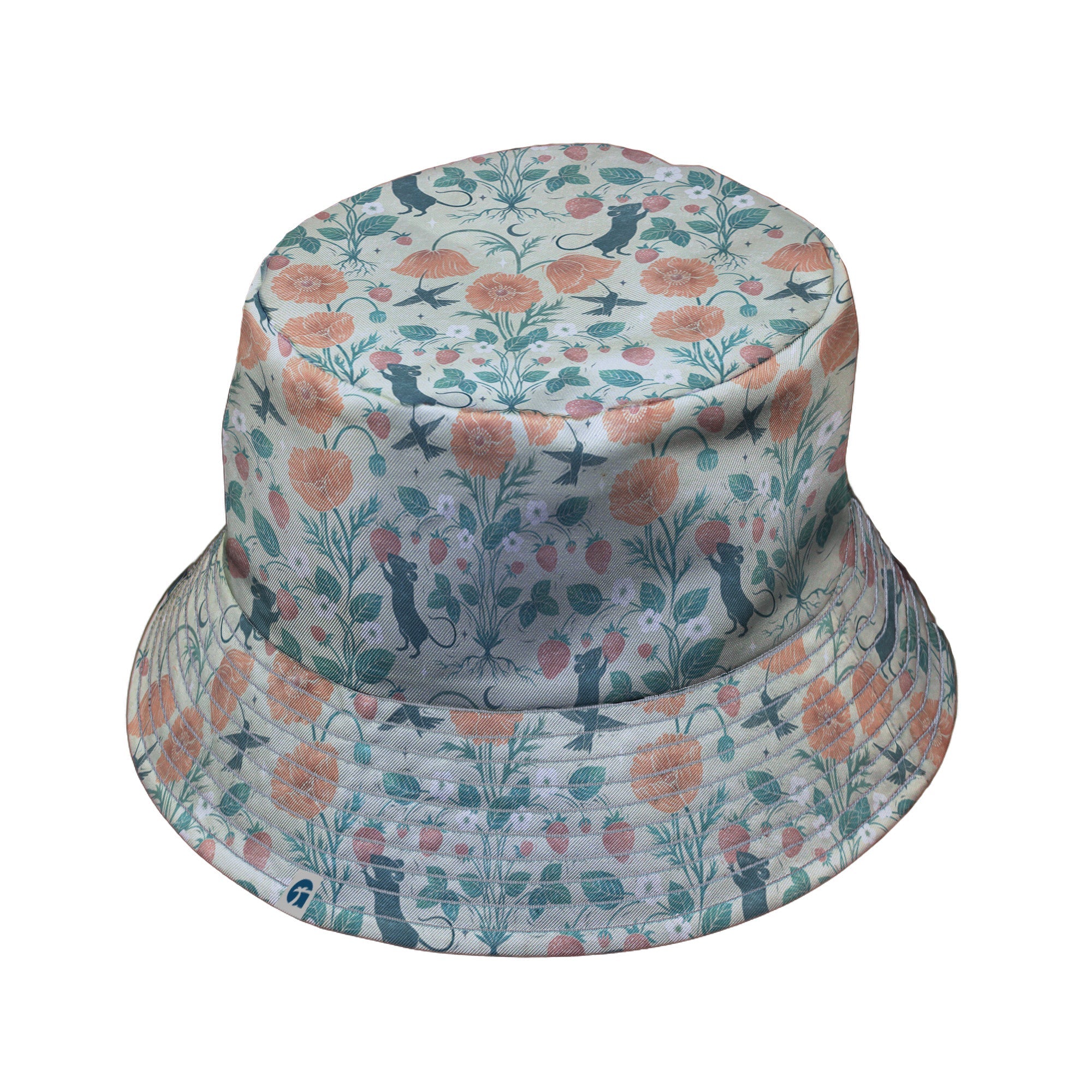 Spring Garden Bucket Hat Geek Nerd 0925 Botany Print Design by Episodic