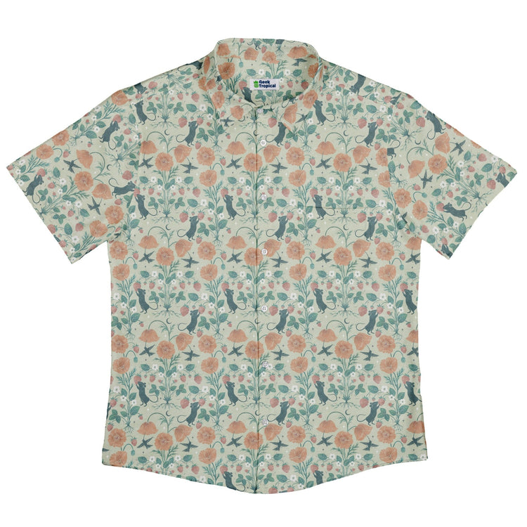 Spring Garden Button Up Shirt Geek Nerd 0925 adult sizing All Adult Button Up Shirts