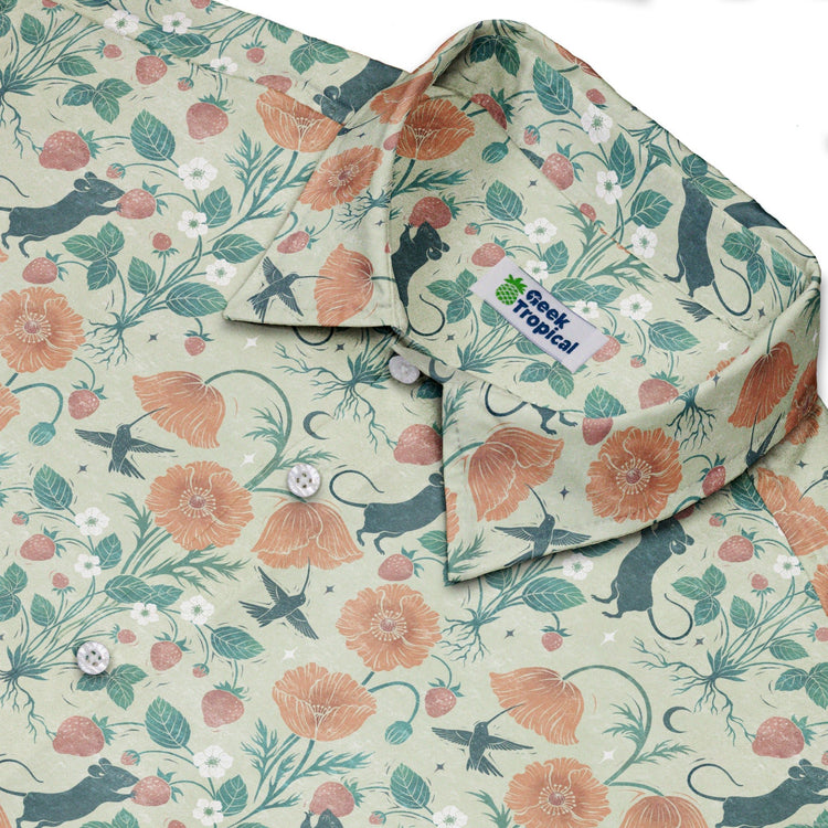 Spring Garden Button Up Shirt Geek Nerd 0925 adult sizing All Adult Button Up Shirts