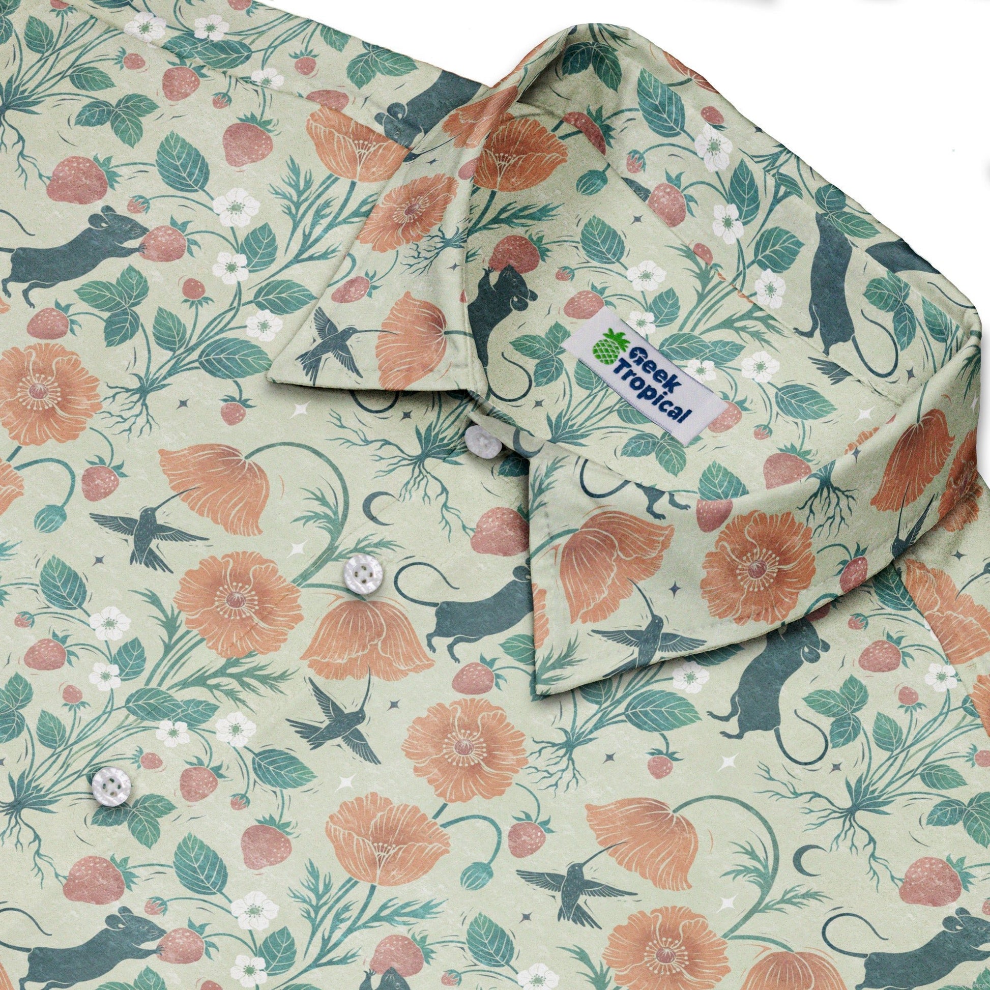 Spring Garden Button Up Shirt Geek Nerd 0925 adult sizing All Adult Button Up Shirts