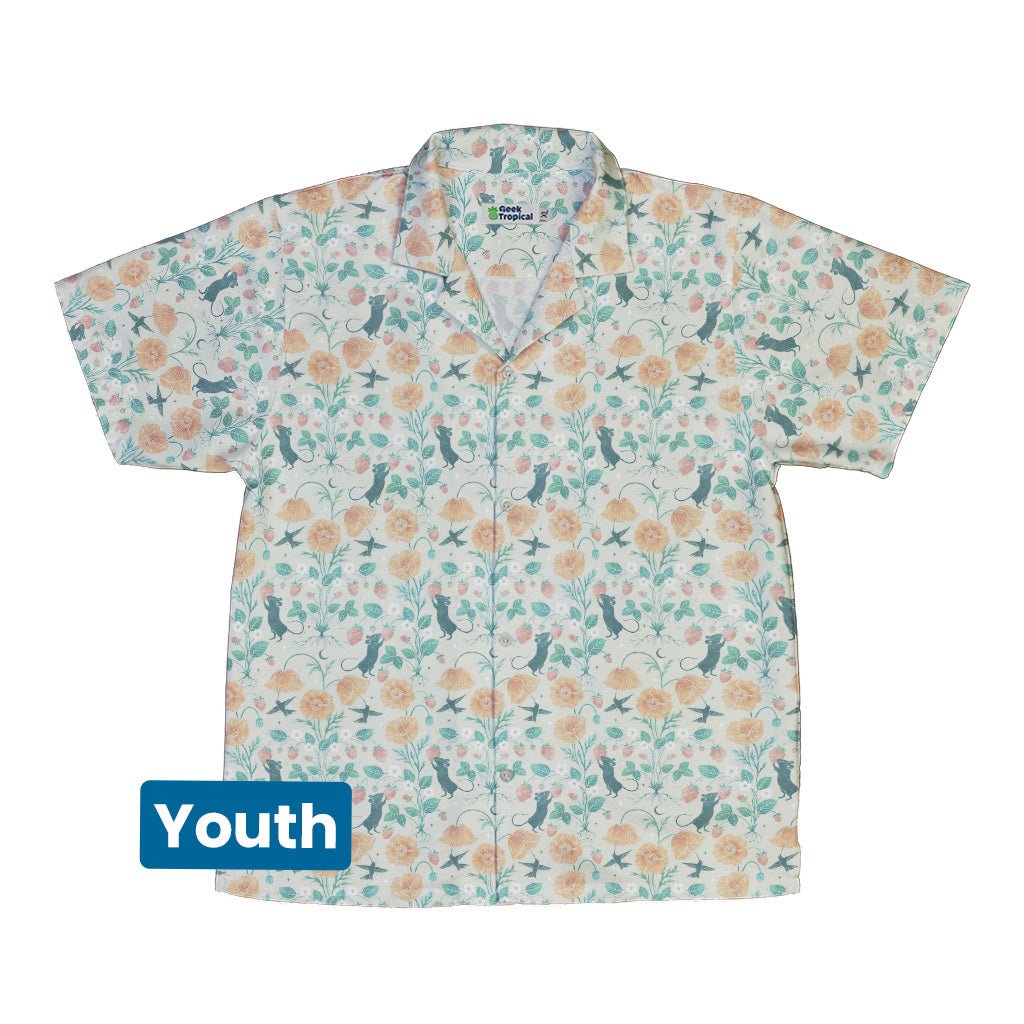 Spring Garden Youth Hawaiian Shirt Geek Nerd 0925 Botany Print Design by Episodic