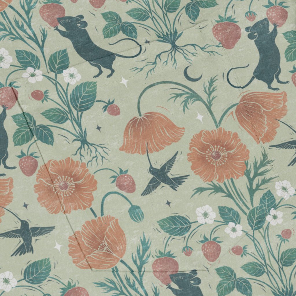 Spring Garden Long Sleeve Button Up Shirt Geek Nerd 0925 adult sizing All Adult Button Up Shirts