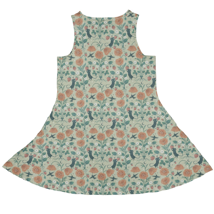 Spring Garden Dress Geek Nerd 0925 Botany Print Design by Episodic