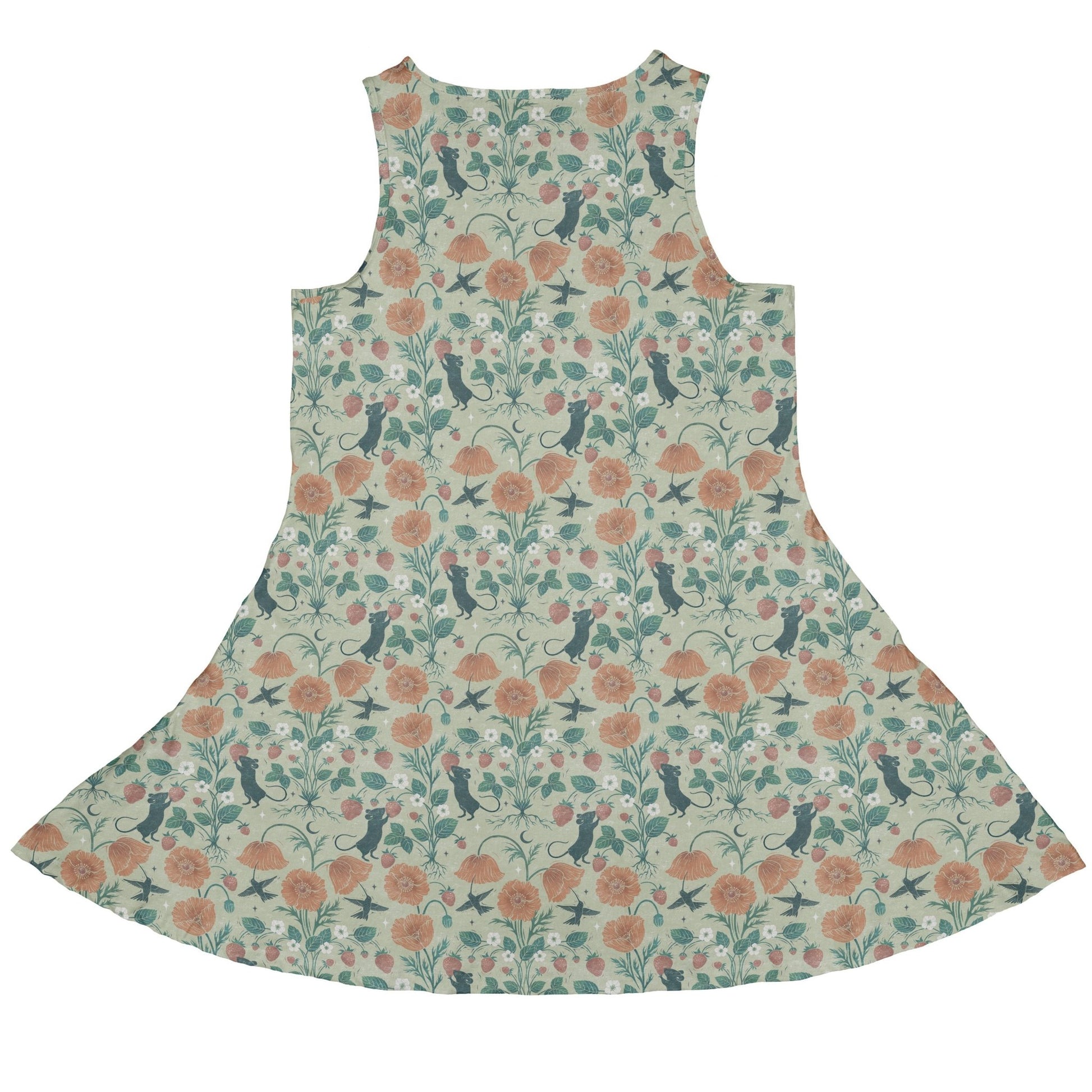 Spring Garden Dress Geek Nerd 0925 Botany Print Design by Episodic