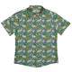Spring Forest Green Button Up Shirt Geek Nerd adult sizing animal patterns botany print