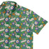 Spring Forest Green Button Up Shirt Geek Nerd adult sizing animal patterns botany print