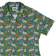 Spring Forest Green Curvy Button Up Shirt Geek Nerd animal patterns botany print Design by Julie Kitzes