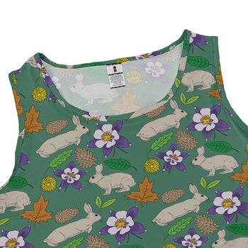 Spring Forest Green Dress Geek Nerd animal patterns botany print Design by Julie Kitzes