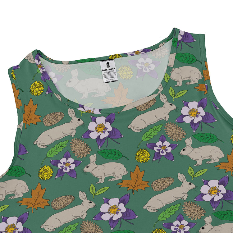 Spring Forest Green Dress Geek Nerd animal patterns botany print Design by Julie Kitzes