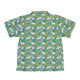 Spring Forest Green Youth Hawaiian Shirt Geek Nerd animal patterns botany print Design by Julie Kitzes
