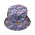 Spring Forest Purple Bucket Hat Geek Nerd animal patterns botany print Design by Julie Kitzes
