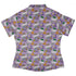 Spring Forest Purple Curvy Button Up Shirt Geek Nerd animal patterns botany print Design by Julie Kitzes