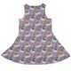 Spring Forest Purple Dress Geek Nerd animal patterns botany print Design by Julie Kitzes