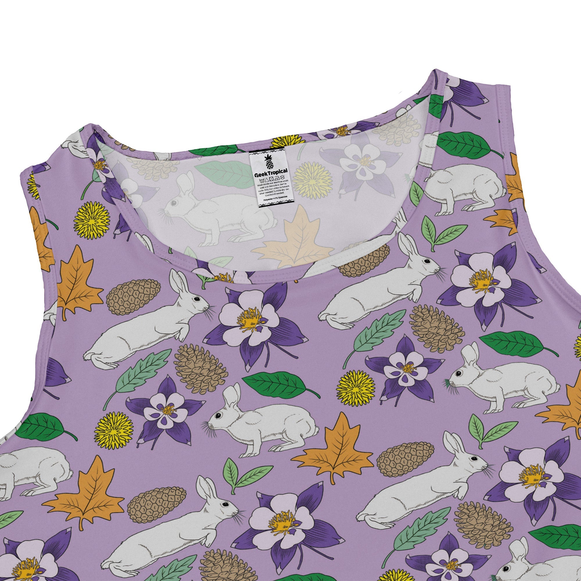 Spring Forest Purple Dress Geek Nerd animal patterns botany print Design by Julie Kitzes