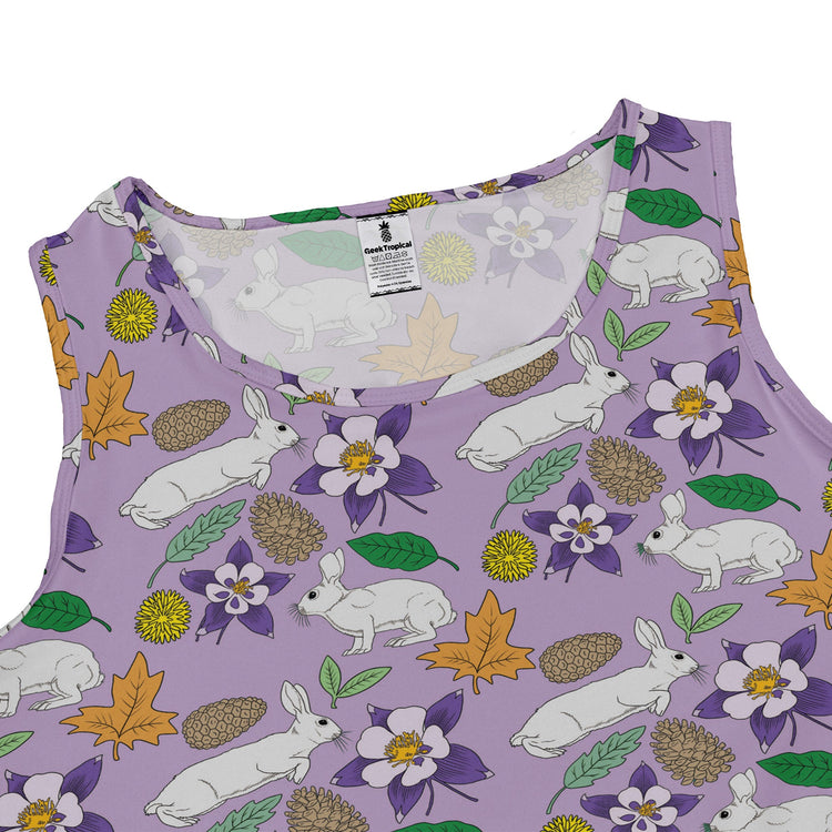 Spring Forest Purple Dress Geek Nerd animal patterns botany print Design by Julie Kitzes
